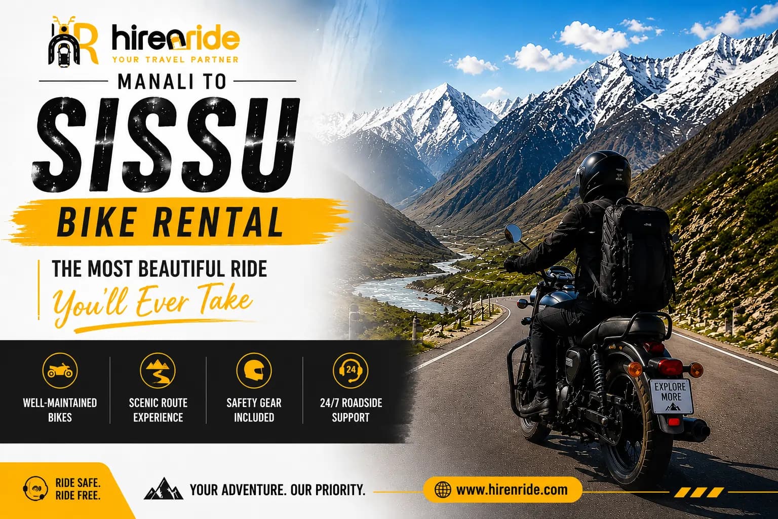 Manali to Sissu Bike Rental: The Most Beautiful Ride You'll Ever Take