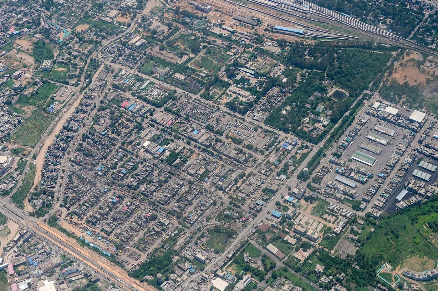 Aerial view of Jammu city