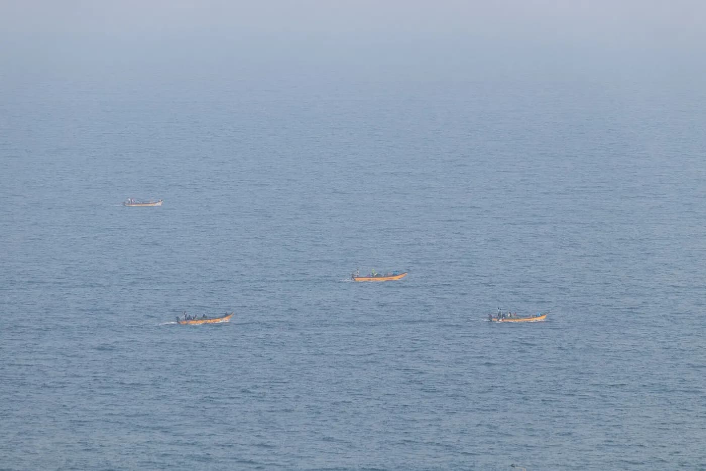 Fishing boats near Bheemunipatnam