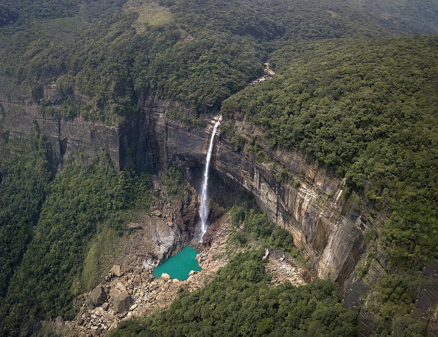 Nohkalikai Falls near Shillong — top place to explore on a Hire N Ride trip