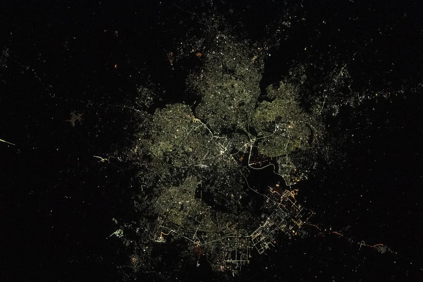 Lucknow city lights seen from space