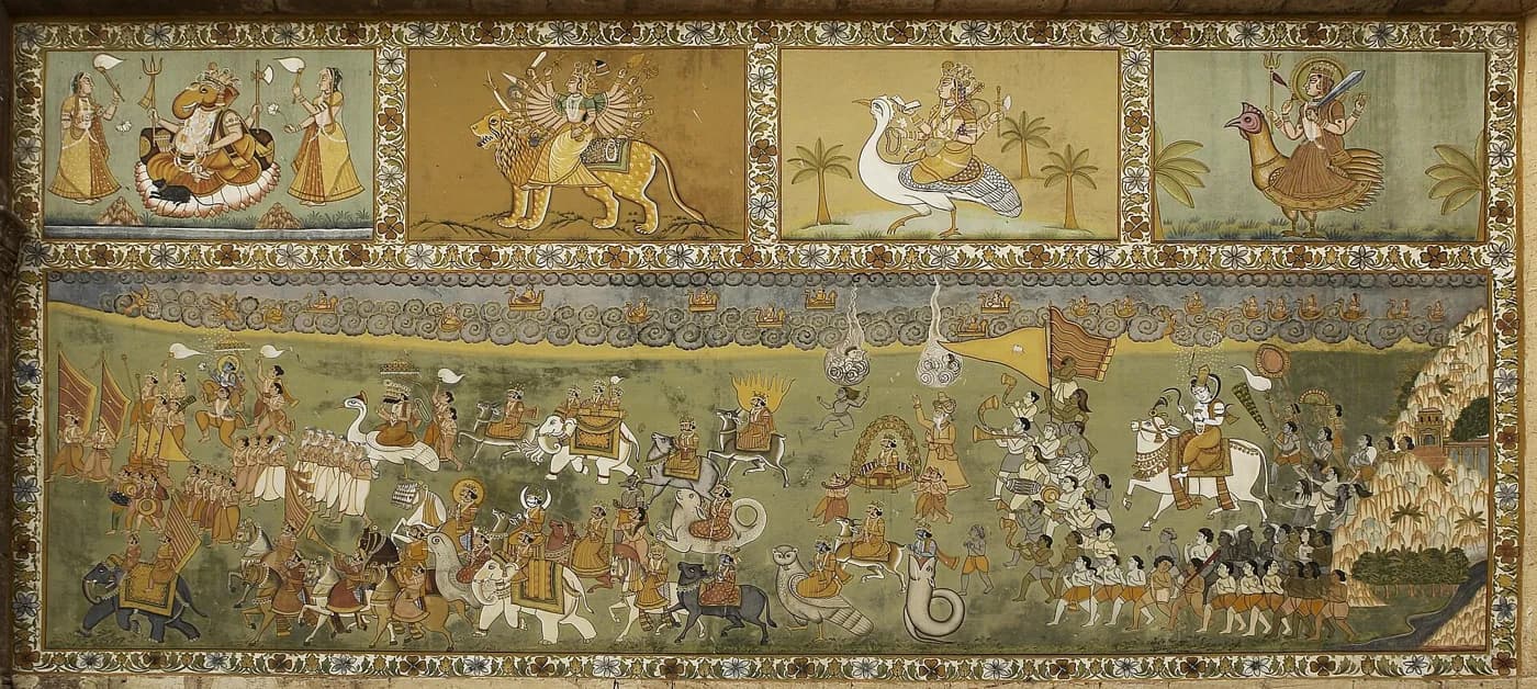 Fresco inside Mehrangarh Fort