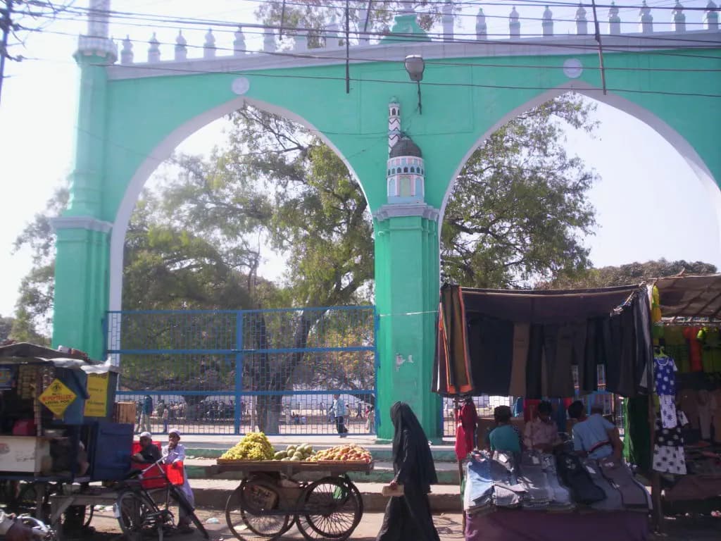 Arched gateway on a Moradabad street