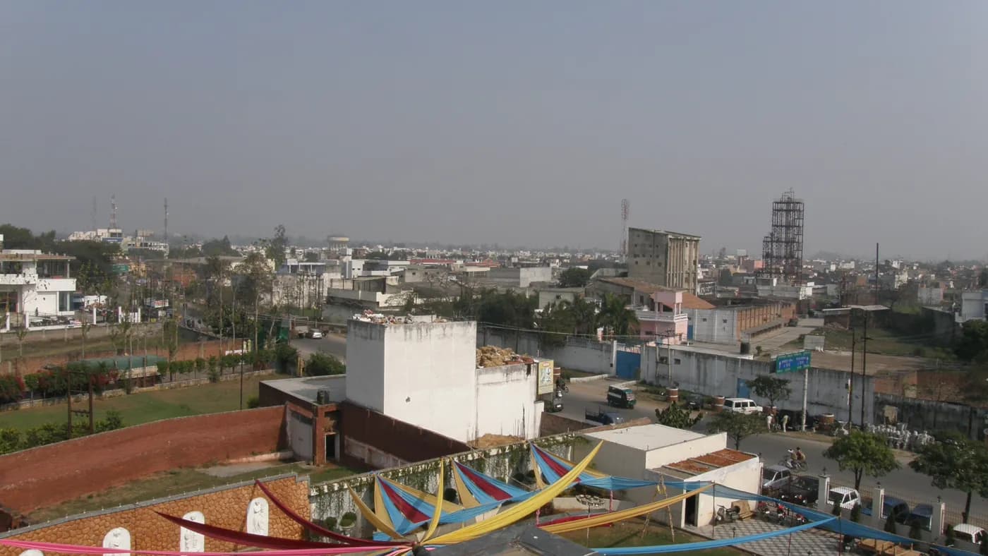 Rooftop view across Moradabad