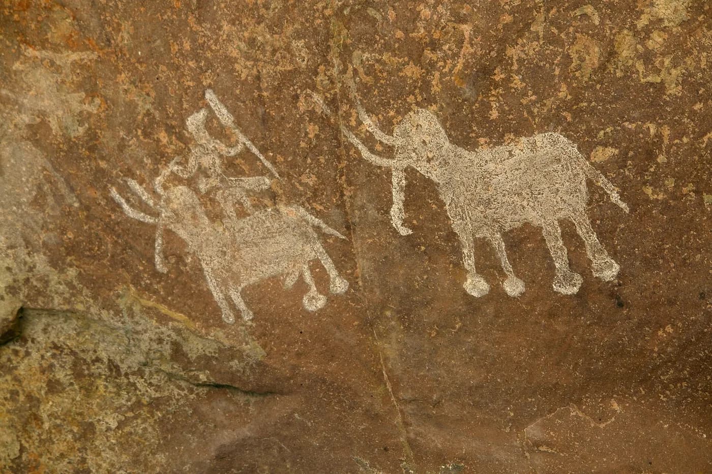 Prehistoric painting at Bhimbetka