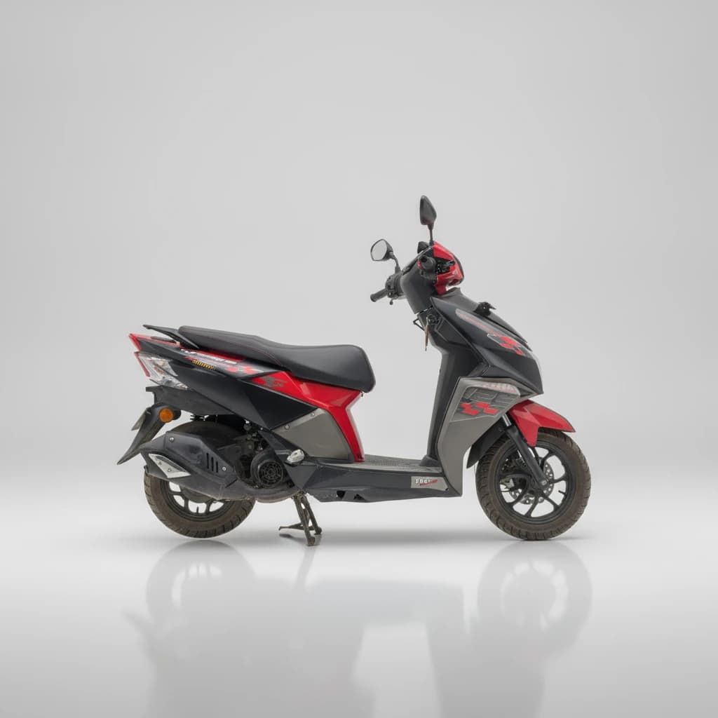 Tvs Ntorq 125 Race Edition 2025 available for self-drive bike or scooter rental in Manali on Hire N Ride