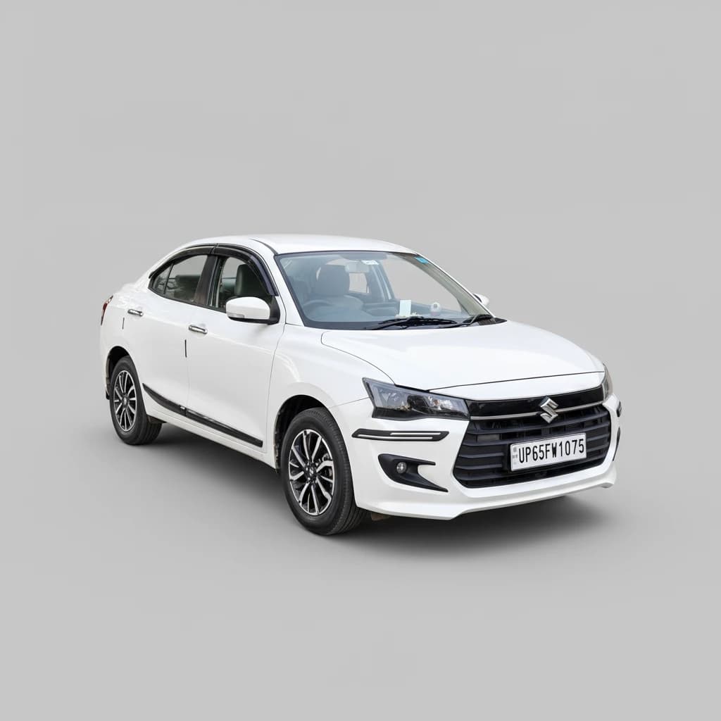 Maruti Suzuki Dzire Vxi 2025 available for self-drive car rental in Varanasi on Hire N Ride