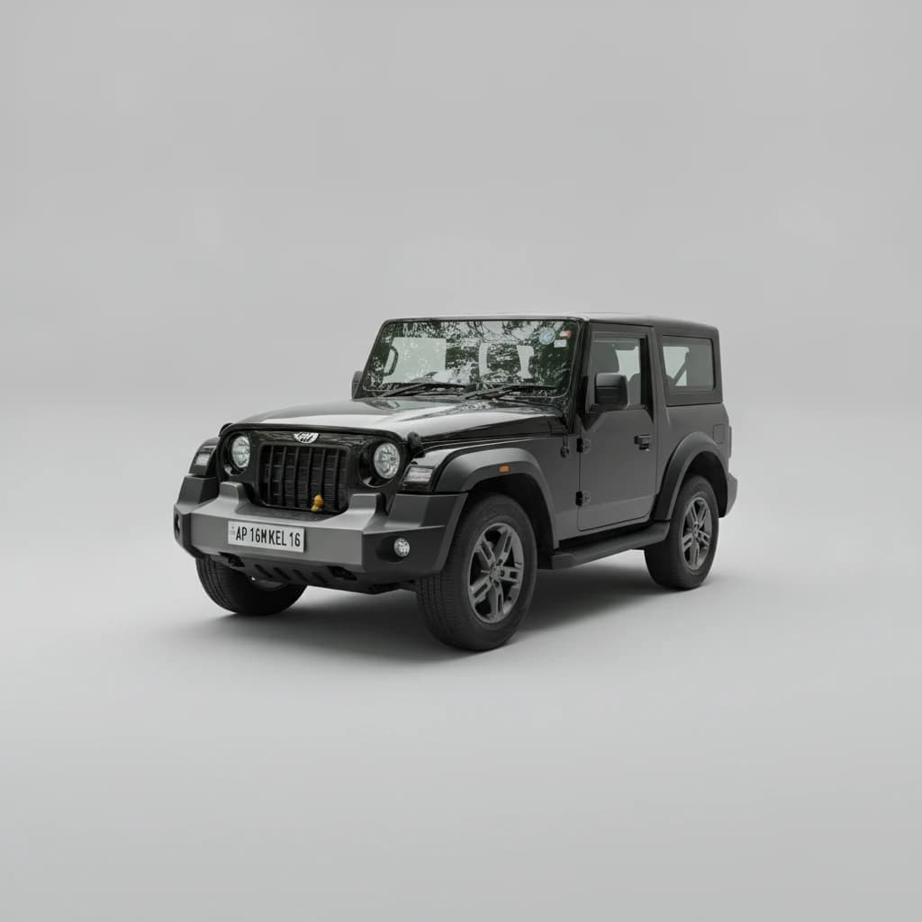 Mahindra & Mahindra Thar Lxt 2025 available for self-drive car rental in Vijayawada on Hire N Ride